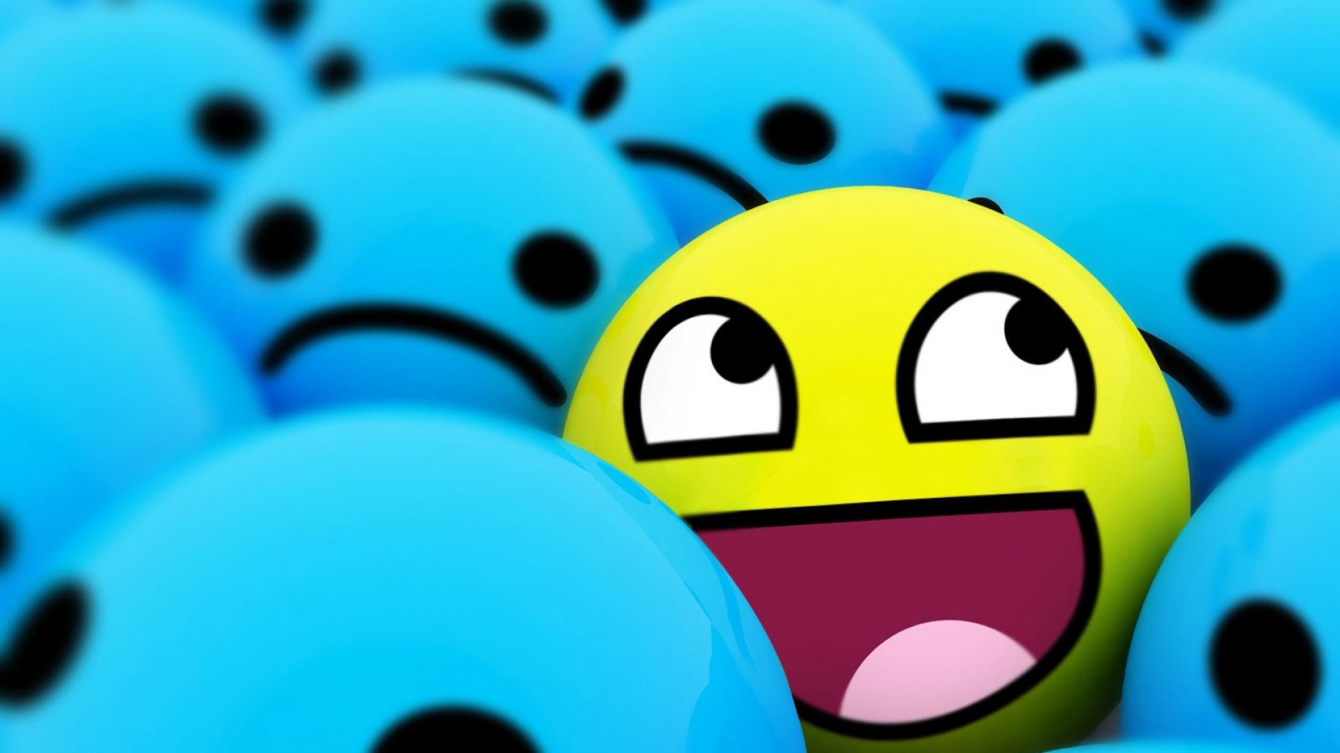 Awesome Smiley Face Wallpaper.