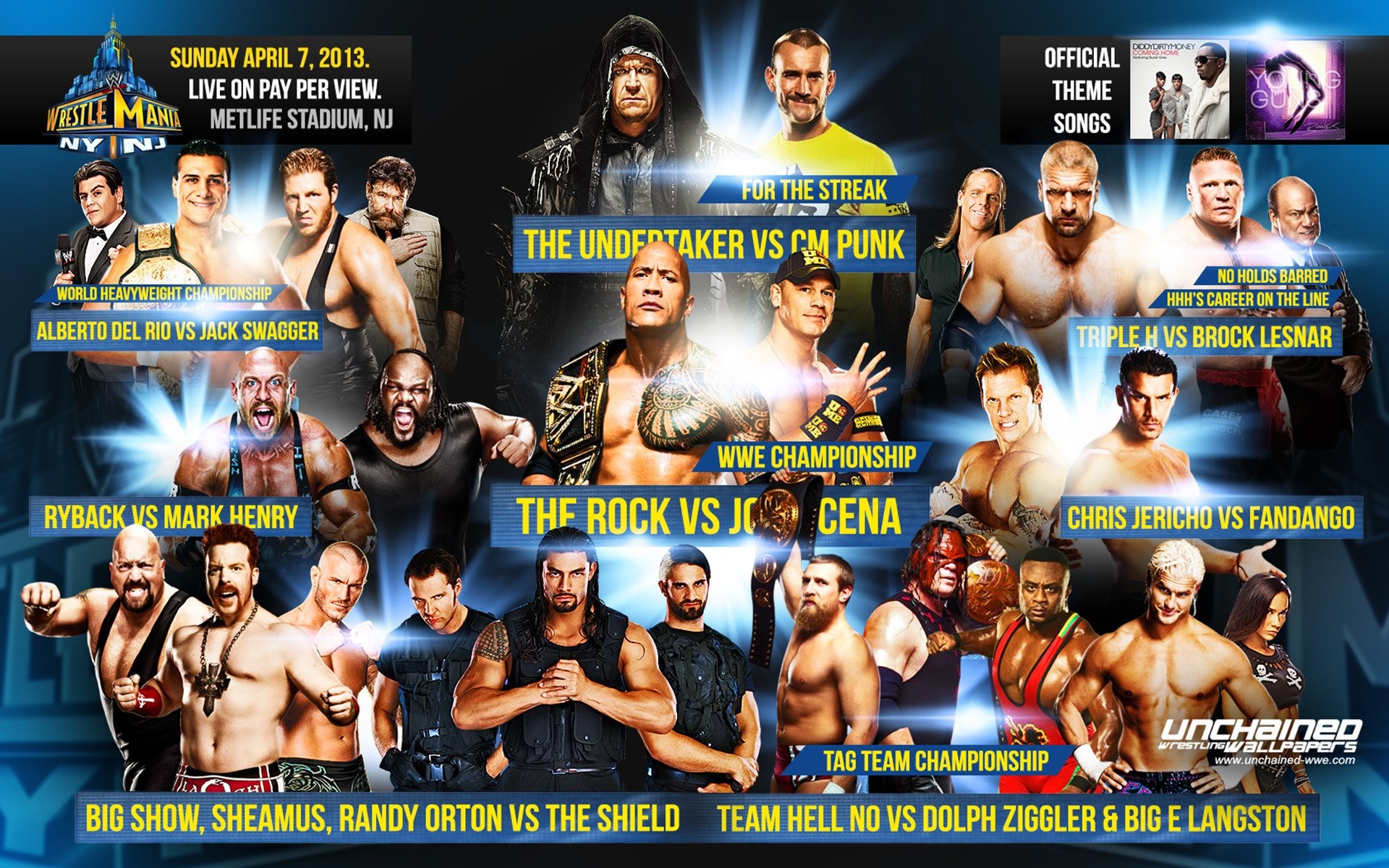 Wwe Wrestlemania 29 Match Card 700918 1920x1200