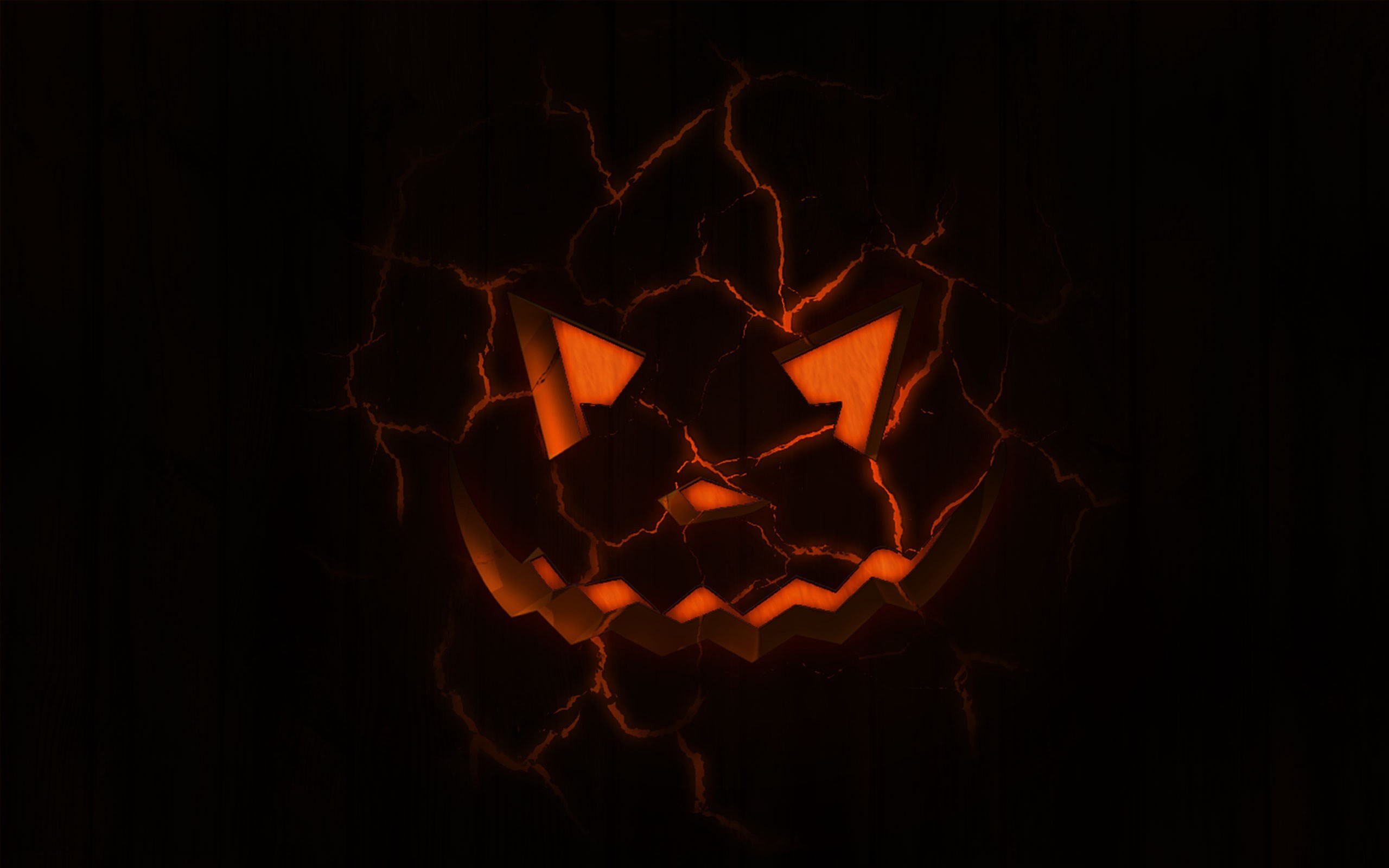 free scary pumpkin wallpaper 2560x1600