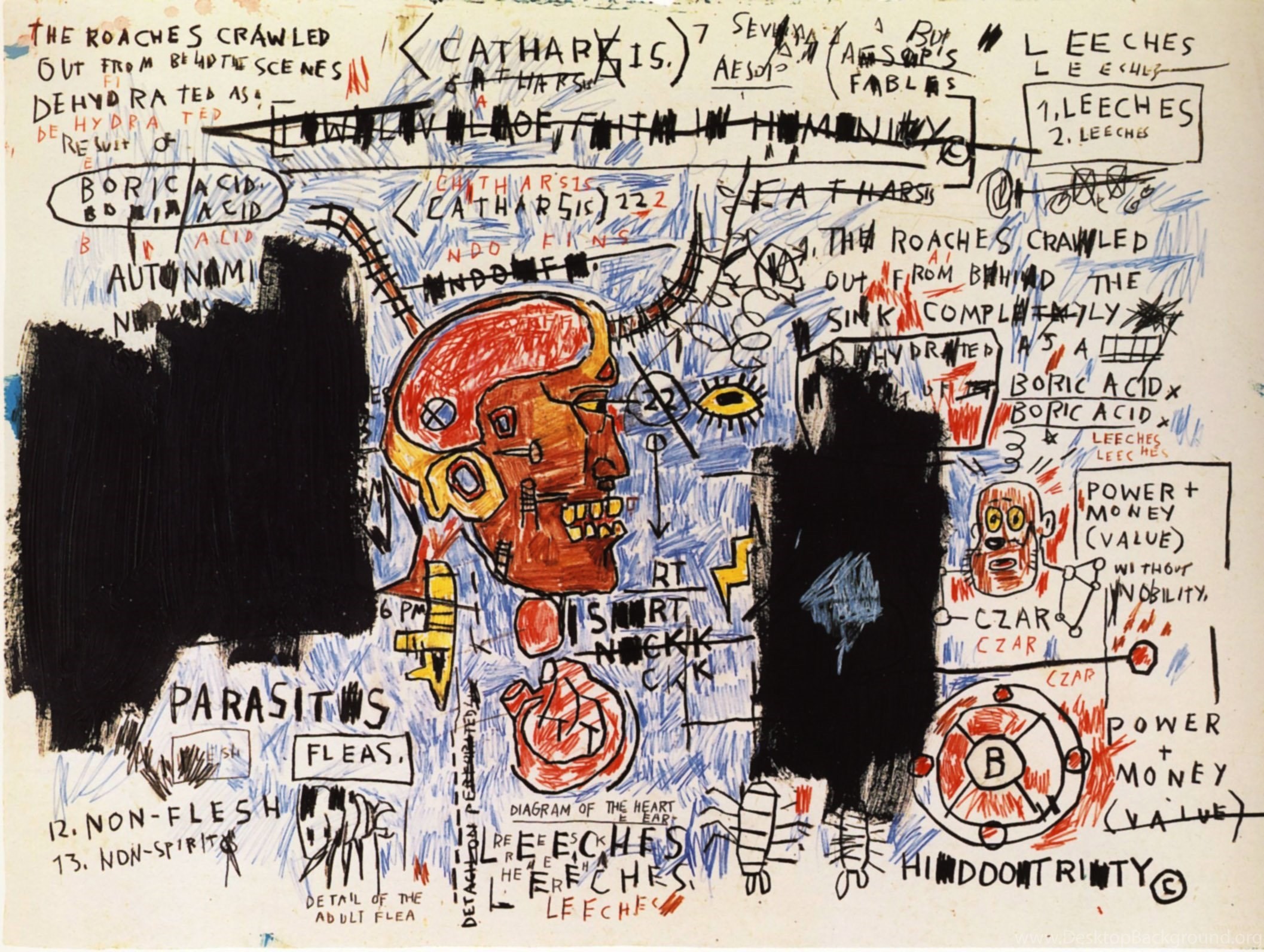 Download A portrait of the late artist JeanMichel Basquiat Wallpaper   Wallpaperscom