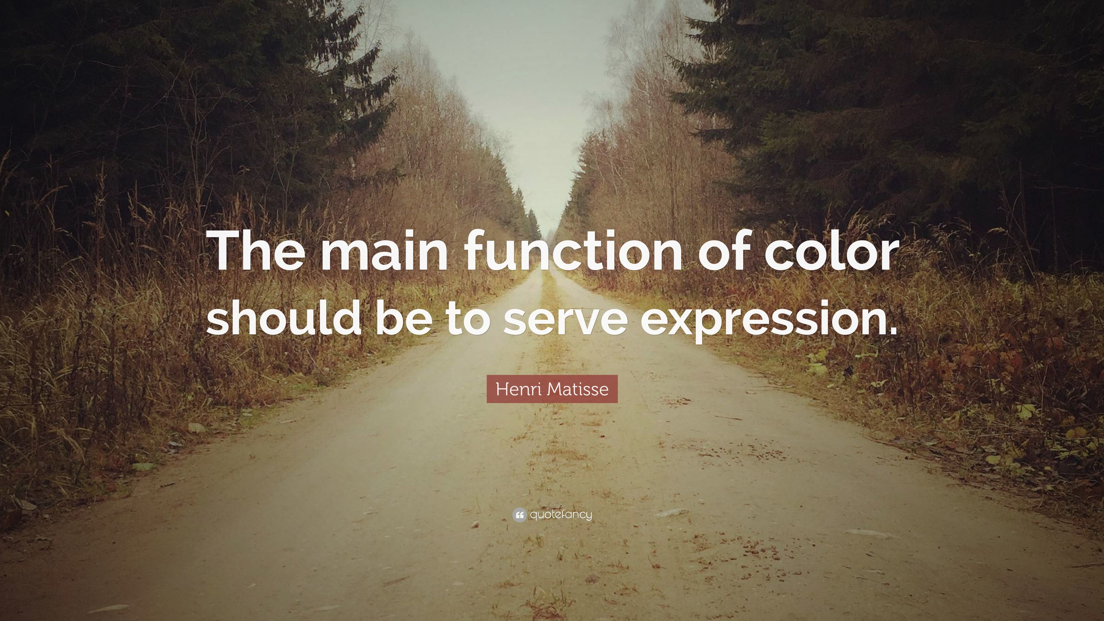 Henri Matisse Quote: “The main function of color should be to serve  expression. 3840x2160