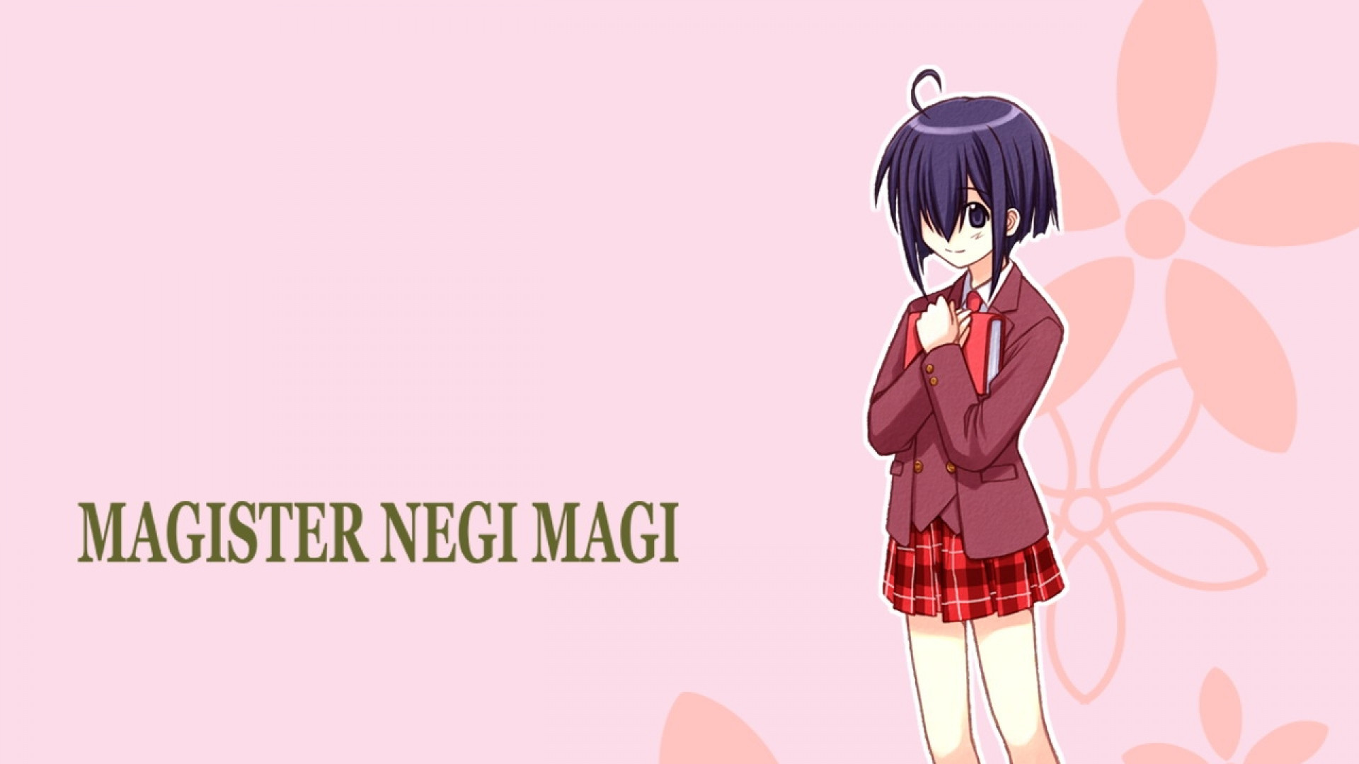 1920x1080 Wallpaper mahou sensei negima, miyazaki nodoka, girl, skirt,  jacket, school 1920x1080
