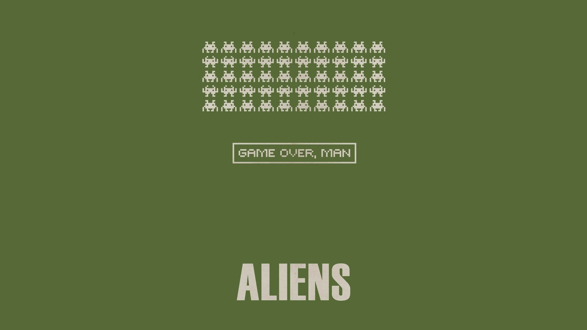 digital Art, GAME OVER, Minimalism, Text, Video Games, Retro Games, Aliens,  Simple Background, Humor, Pixels, Space Invaders Wallpapers HD / Desktop  and ... 1920x1080