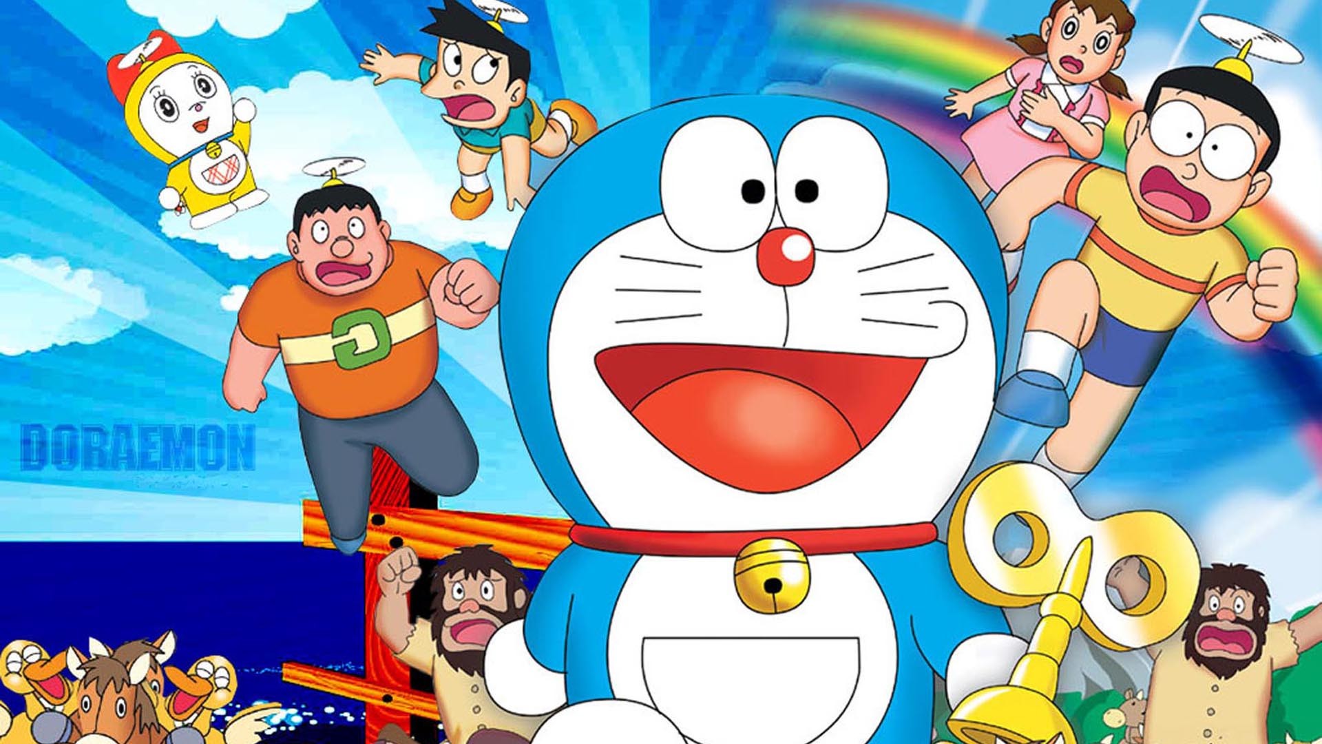 doraemon and friends 3d wallpaper