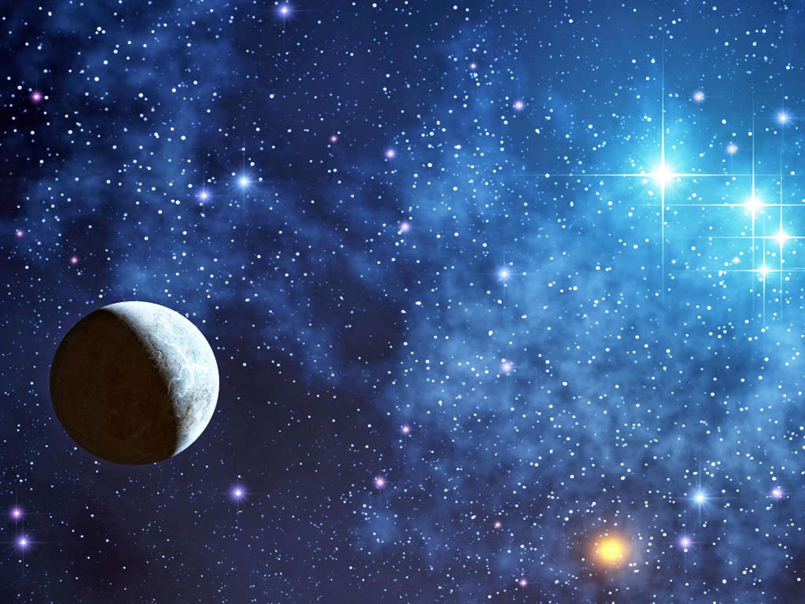 Wallpaper Moon And Stars Background - Wallpaper Download Free