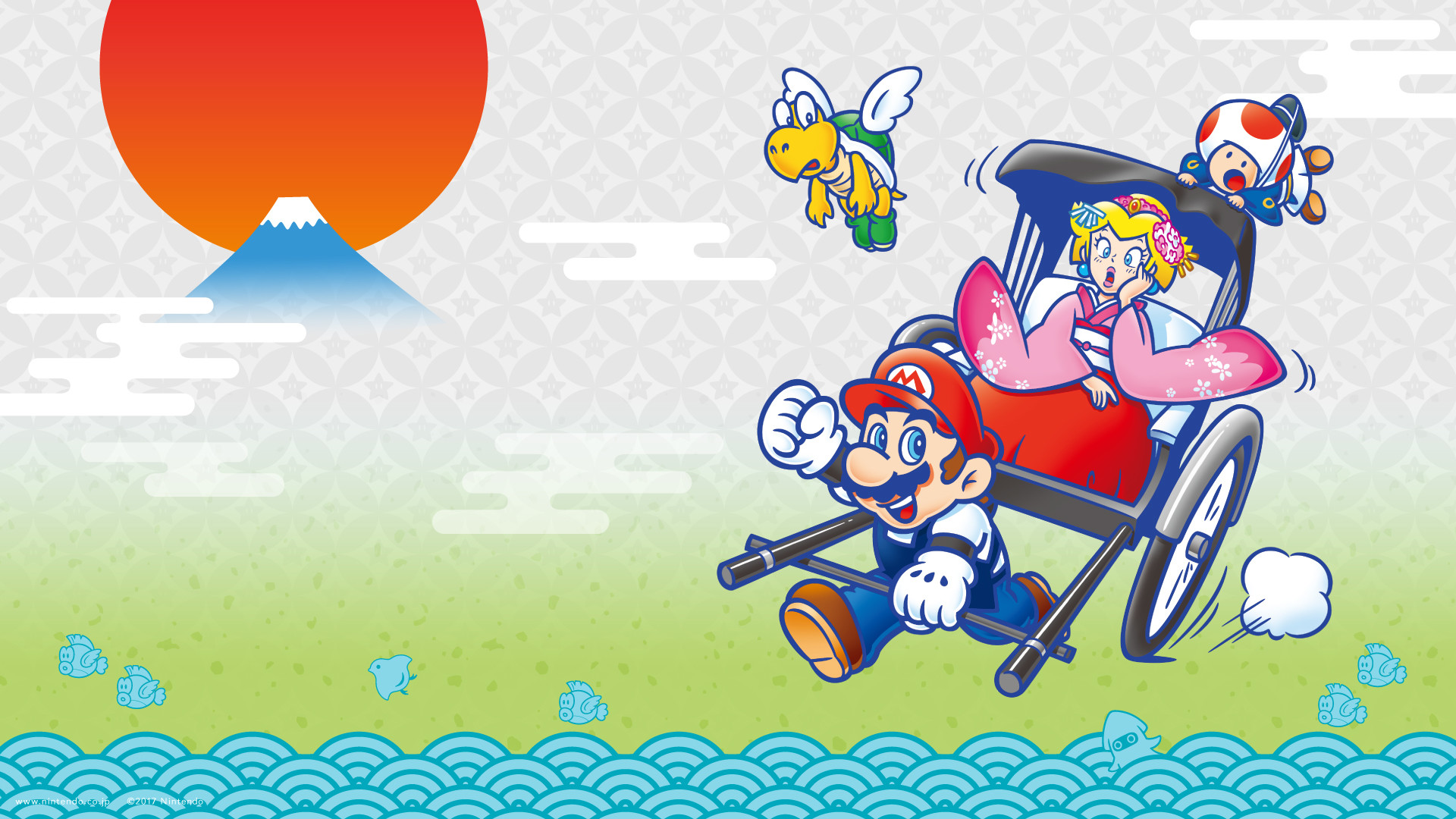Nintendo Japan celebrates the new year with a new Mario themed wallpaper 1920x1080