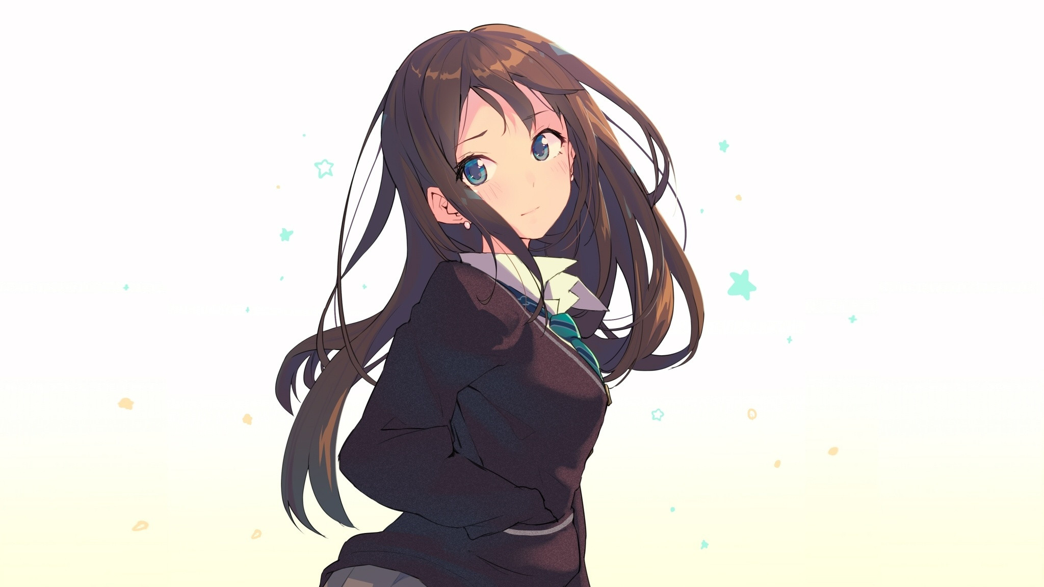 Cute Anime Girl Wallpaper Brown Hair gambar ke 12