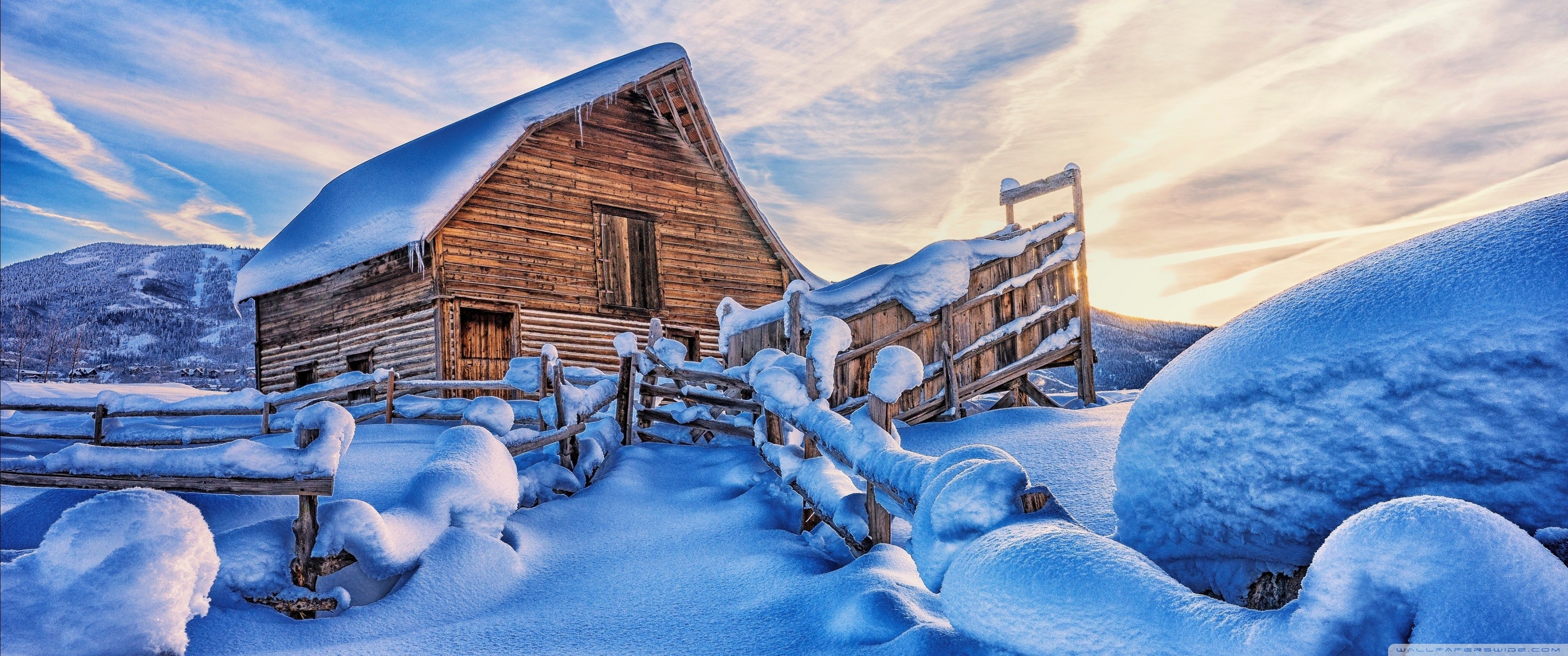 Winter Cabin Wallpaper (71+ pictures)